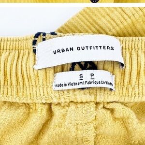 URBAN OUTFITTERS YELLOW CORDUROY PEACE SIGN DRAWSTRING PANTS💛☮️